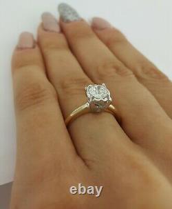 0.78 ct Antique Art Deco 14k Old European Solitaire Diamond Engagement Ring GIA