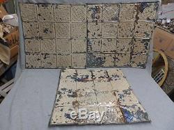 100 Sq Feet Salvaged Antique Tin Ceiling Decorative Pattern Old Vintage 151-16