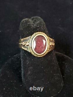 14K Antique Gold Ruby Ring Over 100 Years Old