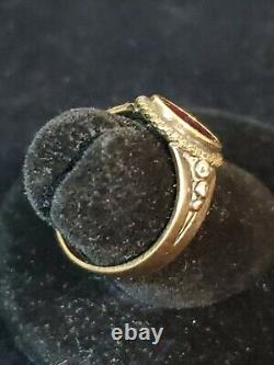 14K Antique Gold Ruby Ring Over 100 Years Old