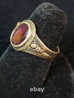 14K Antique Gold Ruby Ring Over 100 Years Old