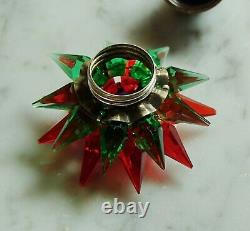 15 Old Matchless glass Stars, christmas tree lights, ca. 1930 (# 13810)