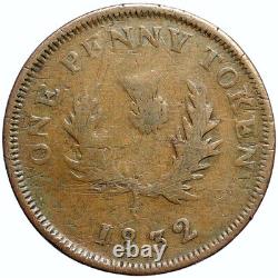 1832 CANADA Provinces NOVA SCOTIA Antique VINTAGE OLD Penny Token Coin i99862