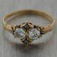 1880's Antique Victorian 14k Yellow Gold 0.50ctw Old Mine Cut Ring