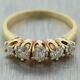1880's Antique Victorian 14k Yellow Gold 0.75ctw Old Mine Cut Diamond Band Ring