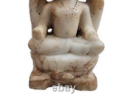 18'C Old Antique Vintage Marble Stone Hand Carved God Brahma Statue / Sculpture