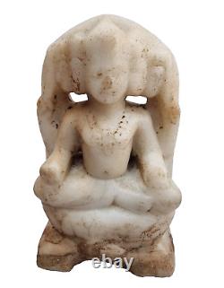 18'C Old Antique Vintage Marble Stone Hand Carved God Brahma Statue / Sculpture