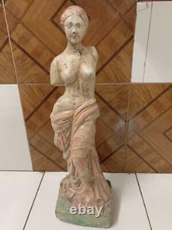 18 Old Antique Vintage Ceramic Beautiful Standing Lady Statue Figurine Idol