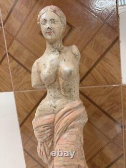 18 Old Antique Vintage Ceramic Beautiful Standing Lady Statue Figurine Idol