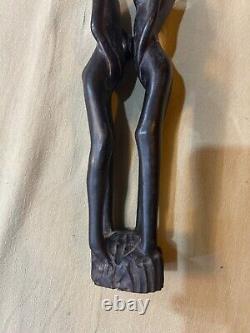 1900 Figurine Statue Ebony Antique Vintage African Period Old Rare Collectible