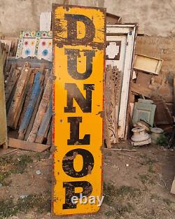 1930's Old Antique Vintage Rare Dunlop Adv. Big Porcelain Enamel Sign Board