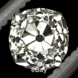 1.06c OLD MINE CUT CERTIFIED DIAMOND ANTIQUE SQUARE CUSHION VINTAGE 1CT NATURAL