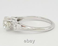1.08 ct 18K White Gold Old European Cut Diamond Vintage Engagement Ring Rtl $8k
