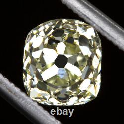 1.15ct OLD MINE CUT DIAMOND W-Z SI1 ANTIQUE CUSHION BRILLIANT VINTAGE LOOSE OMC