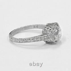 1.50 ct Vintage Antique Old European Cut Diamond Engagement Ring In Platinum