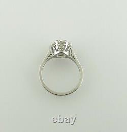 1.55 ct Vintage Antique Old European Cut Diamond Engagement Ring In Platinum