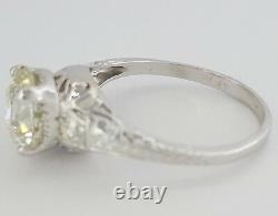 1.88 ct Vintage Deco Platinum Old European Cut Diamond Engagement Ring Rtl $21K