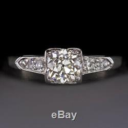 1ct Vs Old European Cut Diamond Platinum Engagement Ring Vintage Antique Classic