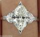 2.25ct Antique Vintage Deco Old Marquise Diamond Engagement Wedding Ring Plt Egl