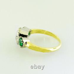 2.70 ct Vintage Antique Old European Cut Diamond Engagement Ring Old Mine platin