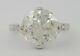 2.85 Ct Antique Art Deco Platinum Old European Cut Diamond Engagement Ring Gia