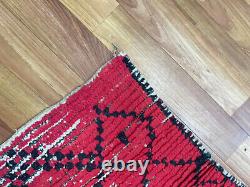 2 x 10 ft Moroccan antique CARPET vintage area rug hand-made old runner rug