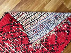 2 x 10 ft Moroccan antique CARPET vintage area rug hand-made old runner rug