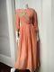 30's Vintage Silk Rayon Old Lace Dressing Gown Dress Sm/ Med