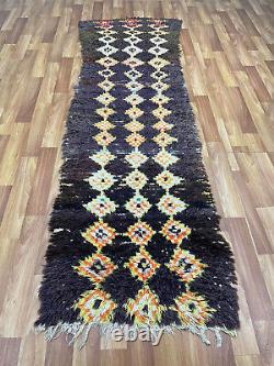 3x9ft Moroccan antique vintage old BERBER rug handmade hallway rug