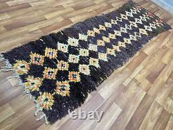 3x9ft Moroccan antique vintage old BERBER rug handmade hallway rug
