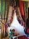 4pc(2pair) Indian Old Sari Patchwork Drape Window Decor Multi Silk Saree Curtain