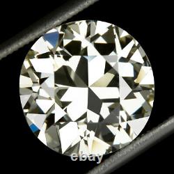 4.70ct 11mm CERTIFIED VS2 OLD CUT DIAMOND VINTAGE ANTIQUE TRANS EUROPEAN 5 CARAT