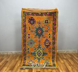 4 x 6 ft Moroccan antique vintage old BERBER rug handmade bedside rug