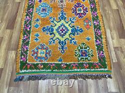 4 x 6 ft Moroccan antique vintage old BERBER rug handmade bedside rug