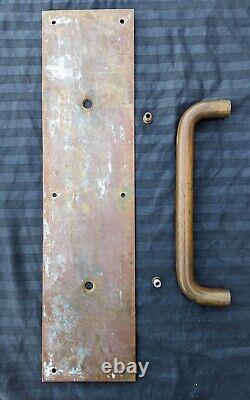 4x16 Antique Vintage Old SOLID Bronze Exterior Entry Door Handle Pull Plate