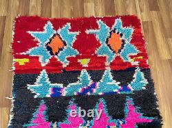 4x8ft Moroccan antique vintage BERBER hallway rug handmade old rug