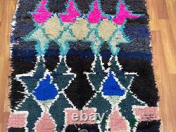 4x8ft Moroccan antique vintage BERBER hallway rug handmade old rug