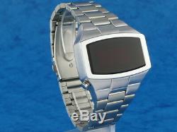 70s 1970s Old Vintage Style LED LCD DIGITAL Rare Retro Mens Watch 12 & 24 hour W