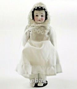 8 Antique Vintage Doll Porcelain Chest Head Hands Legs + Old Nancy Ann Stand
