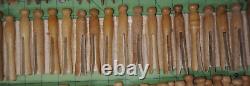 99x Round, Medium Color, Grade A Antique Vintage Old Wooden Wood Clothespins