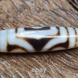 AA Antique Vintage Old Himalayan Indo Tibetan Agate Beads Unique pattern