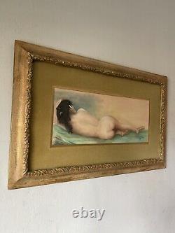 ATCHERBERG ANTIQUE MODERN NUDE IMPRESSIONIST WATERCOLOR PAINTING OLD VINTAGE 50s