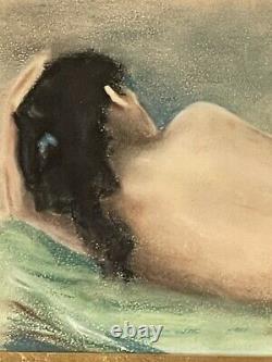 ATCHERBERG ANTIQUE MODERN NUDE IMPRESSIONIST WATERCOLOR PAINTING OLD VINTAGE 50s