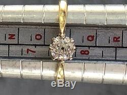 Amazing 0.70-0.75 Old Cut Diamond Solitaire Ring In 18ct Gold Antique Vintage