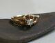 Antique 14k Yellow Gold Old Mine Cut Diamond Ring Size 4.5 (0.125 Carats)