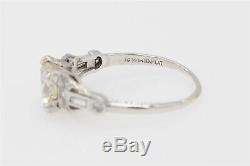 Antique 1920s $10,000 1.78ct VS Old Mine French Cut Platinum Wedding Ring