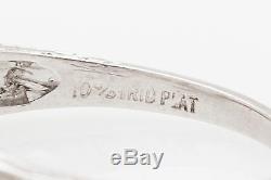 Antique 1920s $10,000 2ct Old Euro Cushion Cut Diamond Platinum Filigree Ring