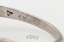 Antique 1920s $12000 1.50ct Old Euro Diamond Emerald Platinum Filigree Ring