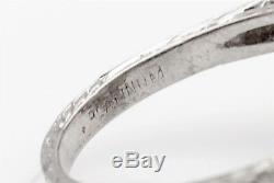 Antique 1920s $12,000 Platinum 2ct Old Euro Diamond Blue Sapphire Filigree Ring