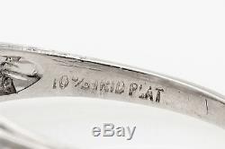 Antique 1920s $15,000 2ct Old Cushion Cut Diamond Platinum Filigree Ring